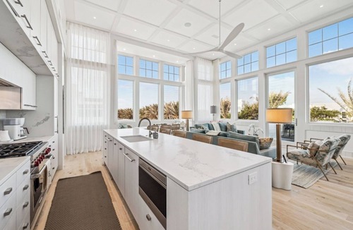 Seacrest Villa | Stylish Seaside 4 Bedroom Villa with Balcony, Kitchen, & Private Beach Access