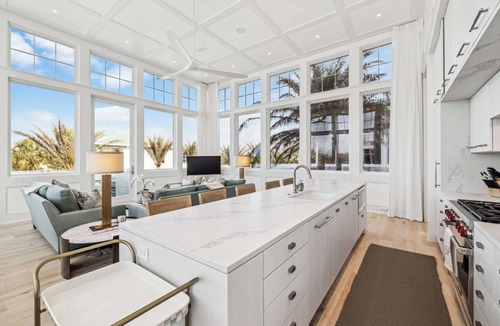 Seacrest Villa | Stylish Seaside 4 Bedroom Villa with Balcony, Kitchen, & Private Beach Access