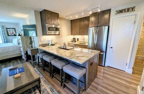 Mountain House Condo | Stylish Studio Mountain Escape/Trails, Bike Paths