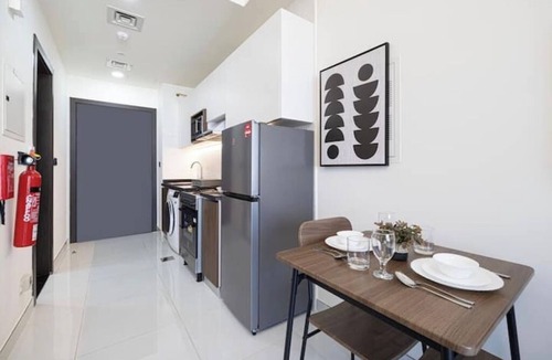 Al Barsha Apartment | Stylish Studio with Balcony & Pool View in Arjan – Close to Miracle Garden