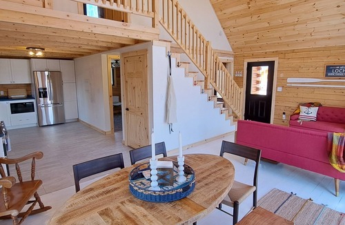 Antigonish County House | Summit Lodge - Lochaber Lake Lodges, Lakefront log cabin with year-round hot tub. Family friendly an.