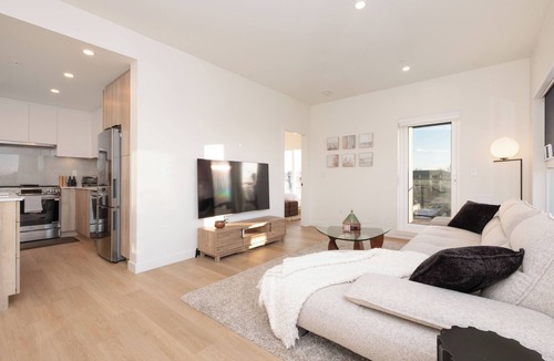 Yorkson Apartment | Sun-Filled 2BR Condo | Bright, Open, Near Event Center, Shops & Transit