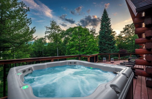 Sunday River Area Cabin | Sunday River Home: Firepit, Hot Tub & 2 Game Rooms