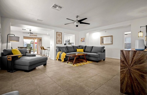 West Point Towne Center House | Sunny Oasis with Private Pool & Lush Backyard!