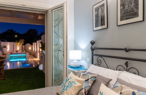 Valledoria Villa | Sunset Bay Pool Villa Sardinia Heated Swimming Private Pool with Whirlpool