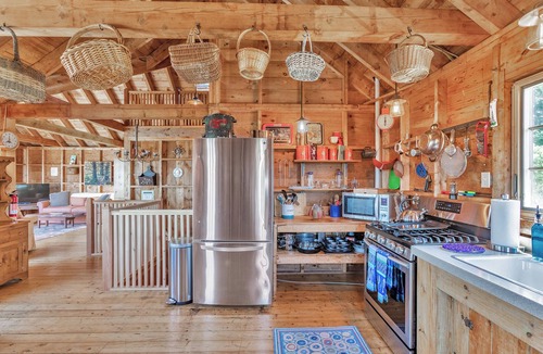 Port Clyde Cottage | Sunset House: Rustic Maine Cottage Perched High Above Fishing Village with Harbor Views