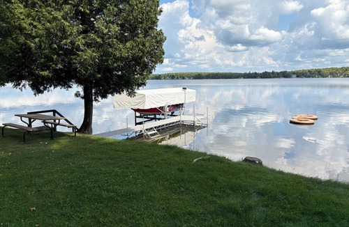 Iron River Cottage | Sunset Lake - 4 Bath, Dock, Outdoor Fireplace, Ski, UTV, Snowmobile