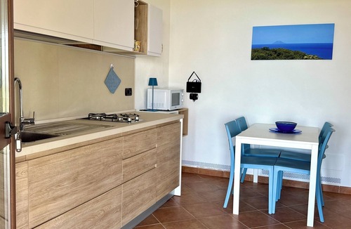 Drapia Apartment | Sunset over Stromboli | Private sea-view patio