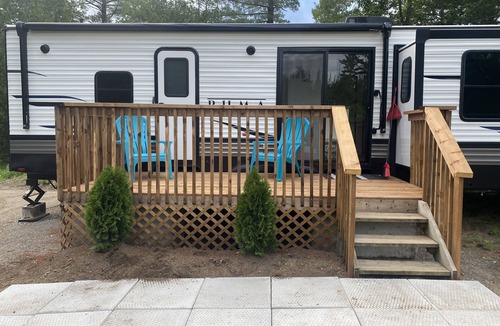 Greater Madawaska House | Sunset Park Model home. Waterfront property with private beach and boat launch