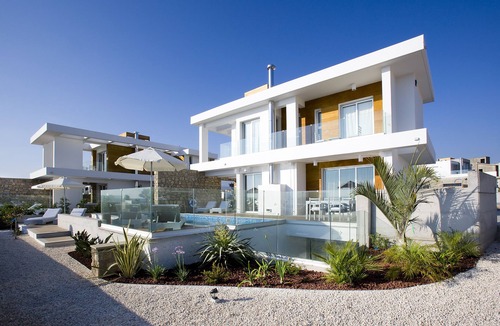 Paphos Villa | SUPERB BEACH FRONT Modern villa with Heated Pool, Ideal for Weddings (9 -303)
