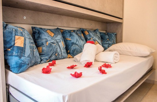 Ios Town Hotel | Superior Room for 2-4 guests, with private balcony and sea viewn
