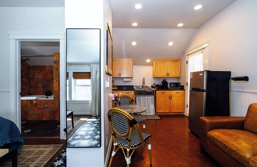 Historic Railroad District House | Swank Suites- Top Floor + Private Patio