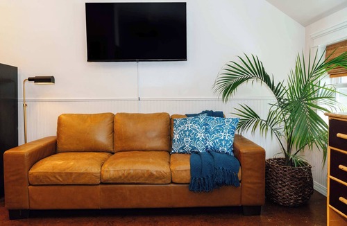Historic Railroad District House | Swank Suites- Top Floor + Private Patio