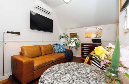 Historic Railroad District House | Swank Suites- Top Floor + Private Patio