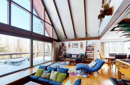 Stratton and Bromley Ski Areas Ski Chalet | Swiss-Style A-Frame with WiFi, Wood-Burning Fireplace - Close to Slopes