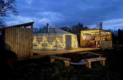 Attleborough RV Rental | TAITTINGER Luxury Heated Yurt with Private Hot Tub