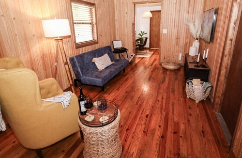 Bearss Plaza Cabin | The Cabin in The City with Outdoors Living Space