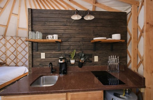 Logan RV Rental | The Cardinal Yurt: Unique Stay in Hocking w/Wifi, Hot Tub, Fire Pit + Game Barn