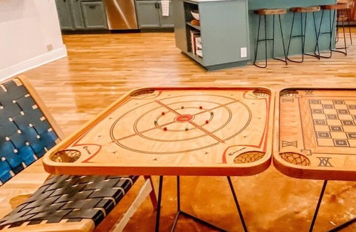 Asheville House | The fun house: fire pit, hot tub, fishing, pond, pizza oven & outdoor movie gear