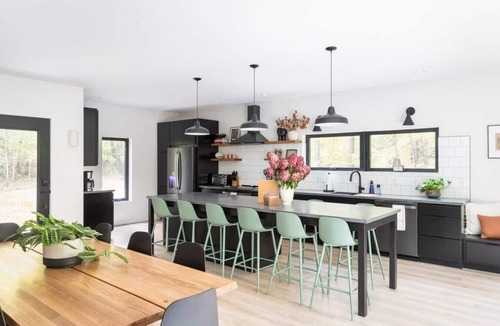 Traverse City House | The Holiday House | Modern Wooded Retreat Near TC & Trails | Sauna