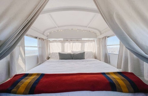 Newcastle Cabin | The Nowhere Bus · Off-Grid, Stargazing, Nic Cage Themed School Bus