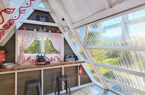 Missoula Cabin | The Stargazer A-frame Cabin at The Hohnstead Glamping near Missoula, Montana