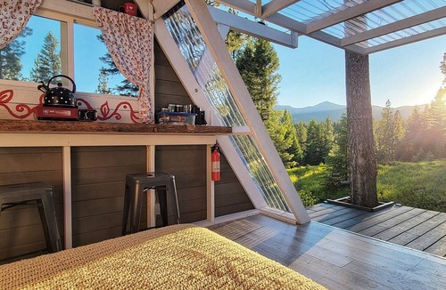 Missoula Cabin | The Stargazer A-frame Cabin at The Hohnstead Glamping near Missoula, Montana