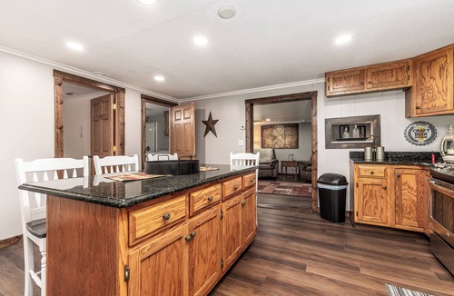 Dickeyville House | This house is a cozy escape in the rural neighborhood of Leadmine Wisconsin.