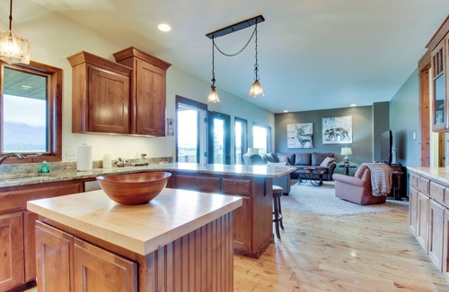 Columbia Falls House | Three-Level Mountain View Home with Gourmet Kitchen & Game Room on 5 acres