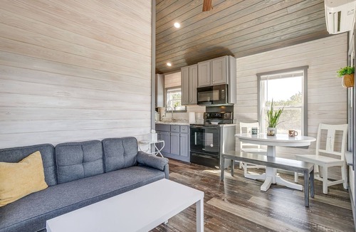 Graford Cabin | Tiny Home Escape on 48 Acres -Near Rocker B Ranch in Graford, Texas -Fire Pit