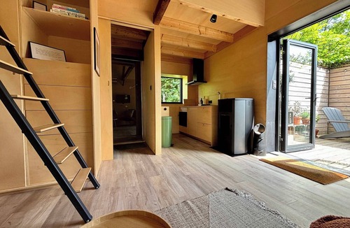 Groede Cabin | Tiny house with fireplace in polder | Tiny House Wood