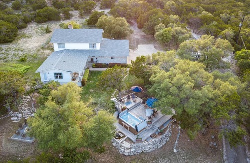 Leander House | Top-rated! Gated 4-acre with game room, XL SwimSpa, Firepit
