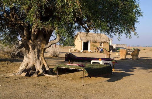 Jaisalmer Cabin | Traditionally decorated mud houses.