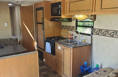 Bridge Lake House | Trailer on Spacious lakefront Campground
