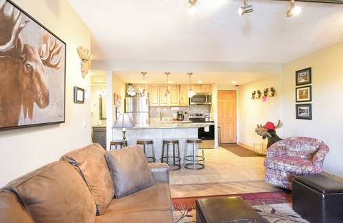 Peak 9 Condo | Trails End Moose Haven Condo - Ski In/Out, Walk to Town!