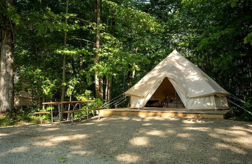 Miller Lake RV Rental | Tranquil Forest Oasis: Fabulous Bell Tent for Two near Tobermory, Canada