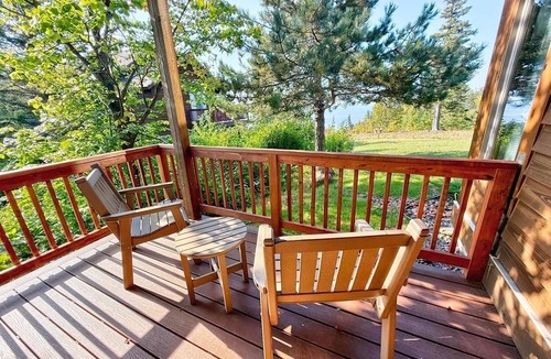 Lutsen Condo | Tranquil 1 bedroom North Shore retreat with views of Lake Superior or Poplar River