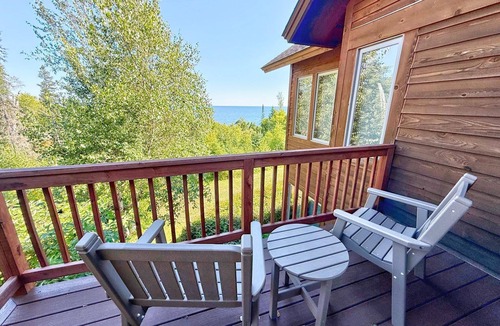 Lutsen Township Condo | Tranquil 1 bedroom North Shore retreat with views of Lake Superior or Poplar River