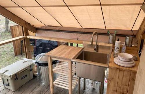 Bastrop Other | Tranquil Lakefront Glamping Safari Tent with Scenic Views near Bastrop, Texas