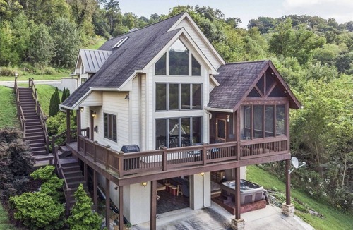 Smithville Cabin | Tranquil Waters Retreat: Hot Tub, Pool & Lake Views