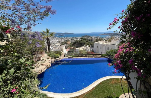 Bodrum City Center Villa | Triplex Villa with Private Pool, Bodrum Castle and Sea Views in Bodrum