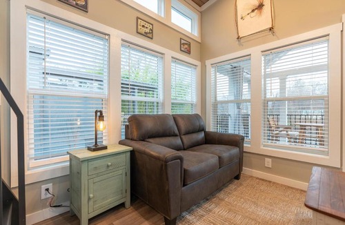 Bryson City Villa | Trout River Tiny Luxury Living with River Views