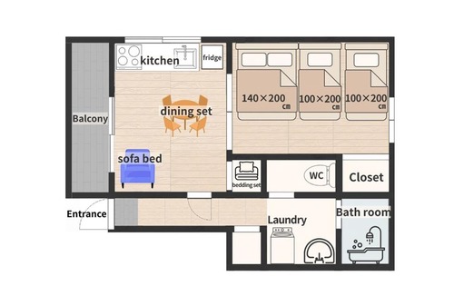 Tsuruhashi Apartment | Tsuruhashi Greentopia Unmanned Hotel