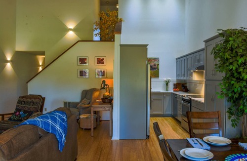 Pagosa Springs Condo | Tubing Promo! Spacious Greenbelt Condo, Fireplace, Large Deck w/Mountain Views, Walk to Amenities
