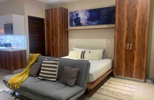 Tulum House | Tulum Home office Studio King bed with fast WiFi Gym Yoga laundry Pools and lift