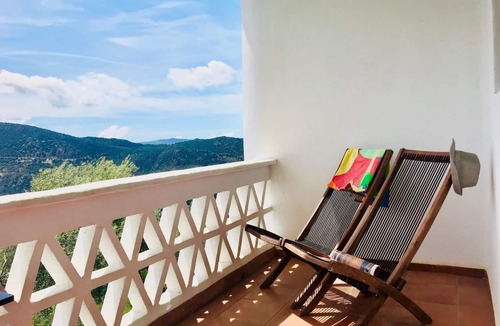 Pitres Apartment | Two bedroom apartment with terrace and fireplace (3 guests)