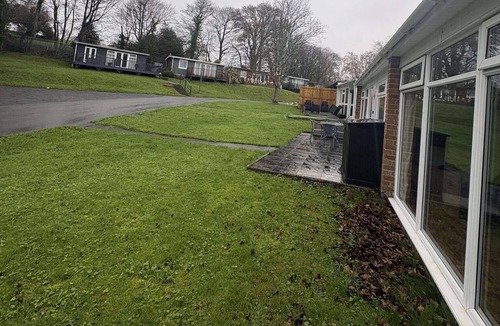 Bont Newydd Ski Chalet | Two bedroom chalet on beautiful and wild Glan Gwna holiday park, with fishing.
