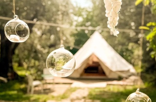 Nocera Terinese RV Rental | Two Boho Bell Tents for Groups | 6 Guests + Extra Beds | Olive Grove, Calabria