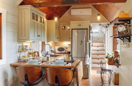 Cullowhee House | Two Cozy Designer Tiny Homes Private Compound Mountain Views Near Lake Glenville