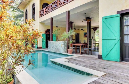 Bullet Tree Falls House | Two Riverfront Suites with Shared Infinity Pool, Balcony Views, WiFi, AC - Dogs OK